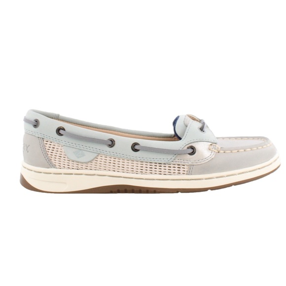 Sperry Angelfish Gray Mesh Topsides Boat Shoes - Picture 2 of 12